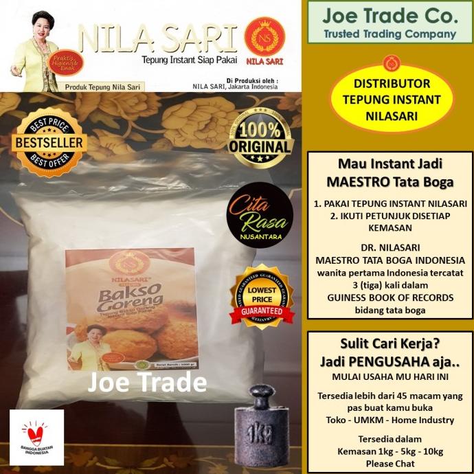 

vikriyansatyaveta5694 Tepung Bakso Goreng Nilasari 1kg - Nila Sari - Tepung Bumbu Instant TERLARIS TERPERCAYA ORIGINAL