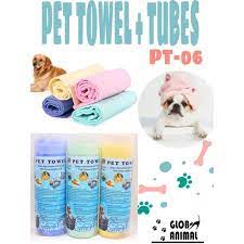 HANDUK MANDI ANJING KUCING / PT-06 PERCELL PET TOWEL WITH TUBE