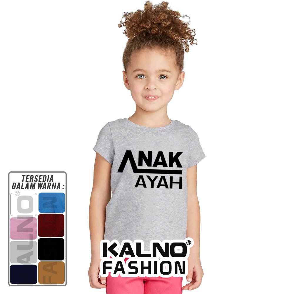 Baju Anak Print anak ayah 701 - Anak Anak Umur 1 -  7 Tahun Ukuran S M L XL Bahan Katun polyester