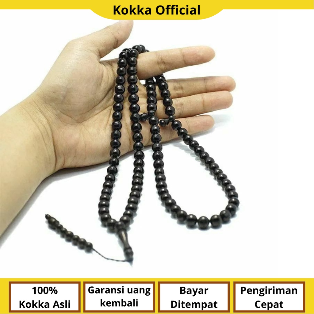 Tasbih Kaokah Kaukah Kokka Original 99 Butir Motif Bulat Tasbeh Kayu Koka Asli by Kokka Official