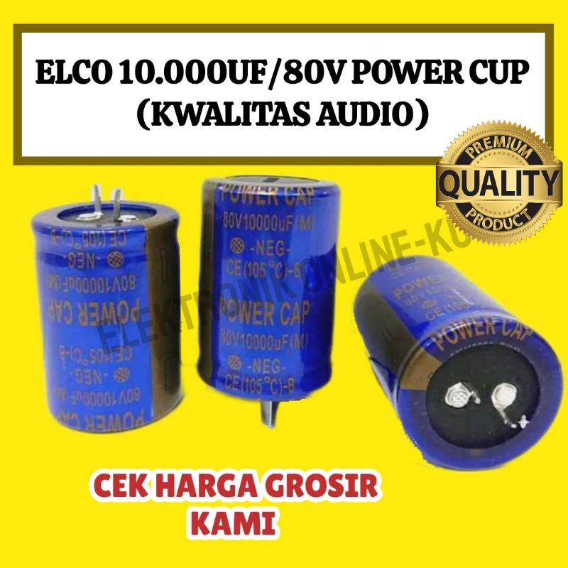 CAPASITOR ELCO 10000UF 80V POWER CUP KAKI PAKU KWALITAS AUDIO