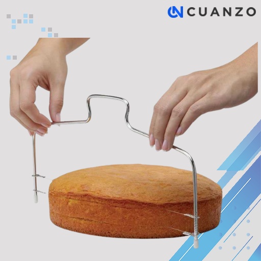 Pemotong Kue Adjustable Wire Cake Cutter Slicer Leveler / Alat Potong Pembelah Pemotong Kue Bolu Tart Bolu Cake Brownies Lapis Legit Roti Ultah Ulang Tahun Adonan Adjustable / Pengiris Kue Bolu / Alat Bantu Potong Kue Murah Original