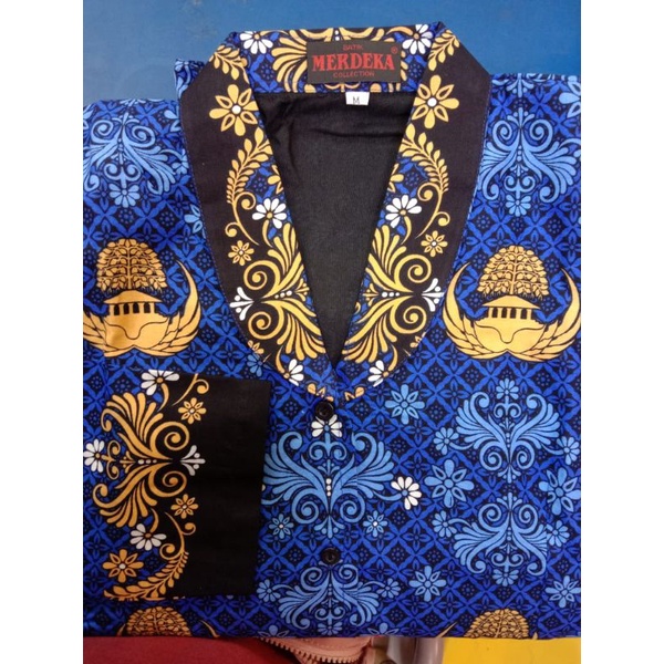 KORPRI LAPIS PURING halus,  kerah hitam pria dan wanita