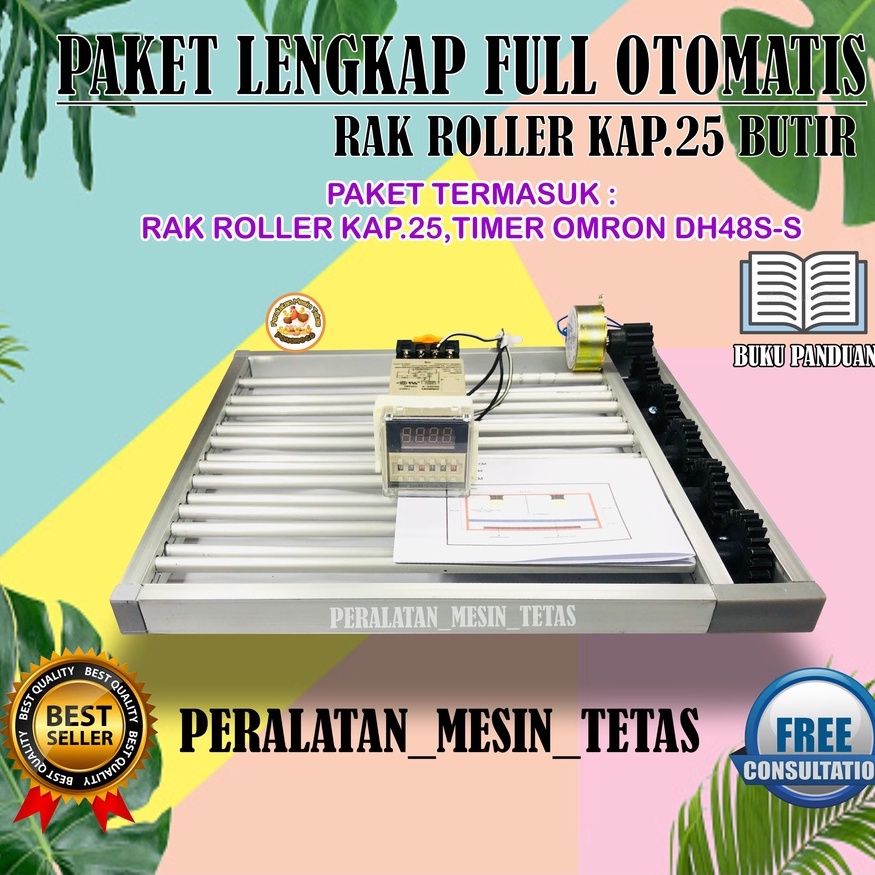 Paket Rak Roller Mesin Tetas Full Otomatis Kapasitas 25 Butir