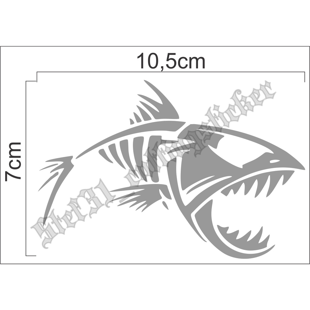 

Stiker cutting gambar duri ikan, sticker duri ikan