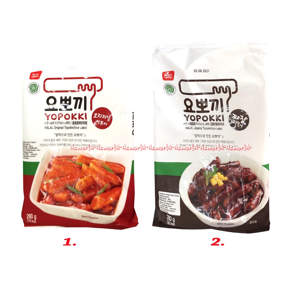 

Yopokki Halal Jjajang Topokki 280gr Rice Cake Makanan Korea Yopoki Topoki Saus Original Kedelai