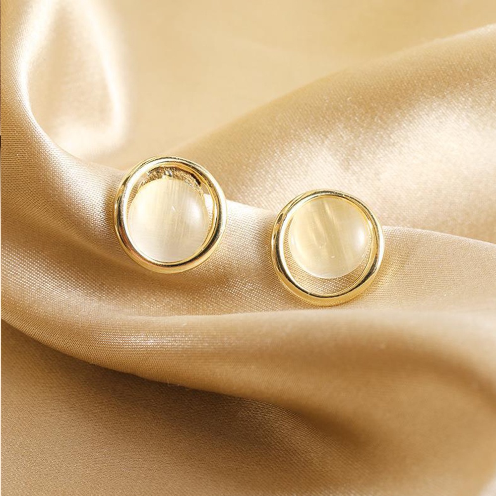 【COD Tangding】Korean Opal Earrings Fashion Women Gift Earstuds Accessories Jewelry