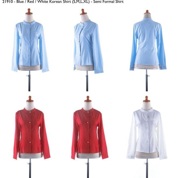 YUK BELI 21910 BAJU KEMEJA PUTIH NGANTOR KERJA WANITA KARIR KERAH SHANGHAI TOP KEBURU HABIS..
