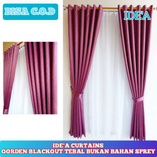 GORDEN BLACKOUT MEWAH UNGU TUA  TEBAL GORDEN MINIMALIS MODEL SMOKRING GORDEN RUMAH MEWAH GORDYN JEND