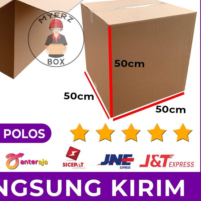 

֍ Kardus Besar Jumbo Karton Box Polos 50 x 50 x 50 Packing Pindahan ✾