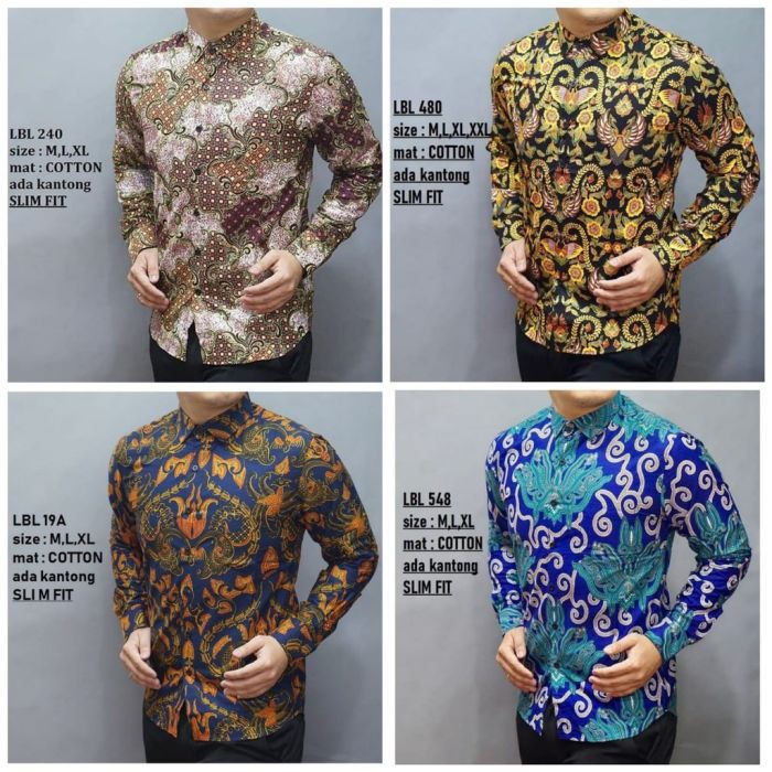 BATIK PRIA SLIM FIT MODERN ELEGAN KEMEJA BATIK PRIA SLIMFIT KATUN PREMIUM MODEL 9 KEMEJA FORMAL COD