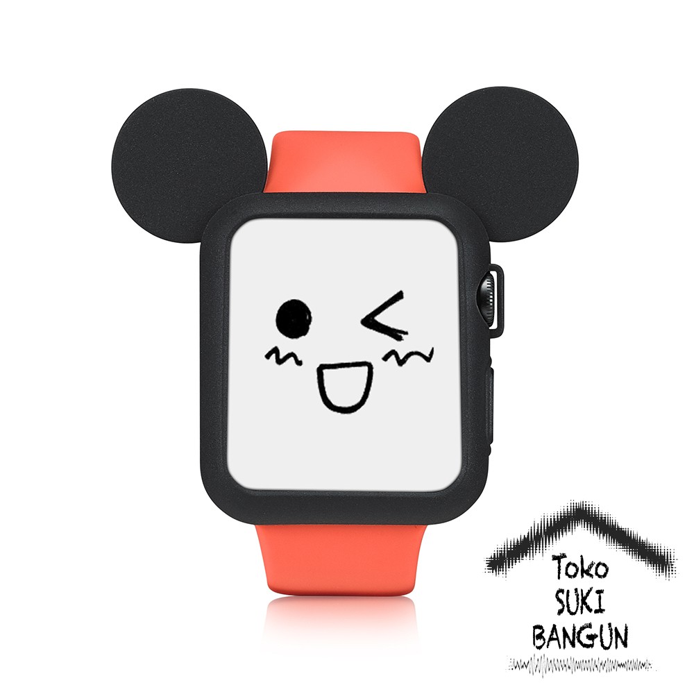 Mickey MOUSE Ears Soft Silicone Case for Apple Watch 38mm 42mm Rubber