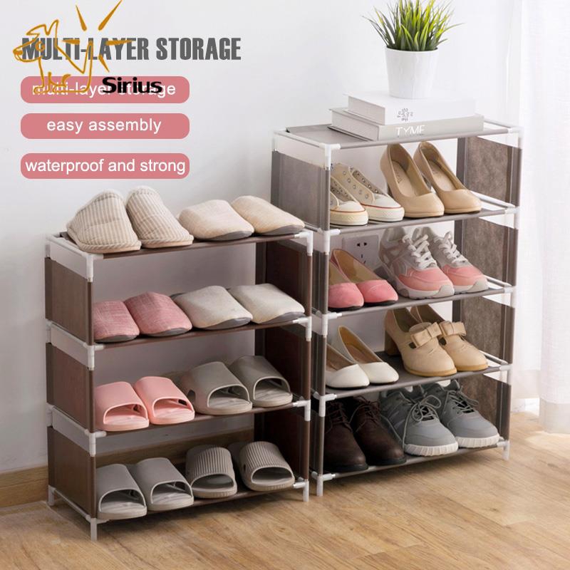 Hot Shoe Rack Shoe Cabinet Shoe Shelf Space Save Shoes Hanger Diy Multi Storey Creative Shopee Indonesia