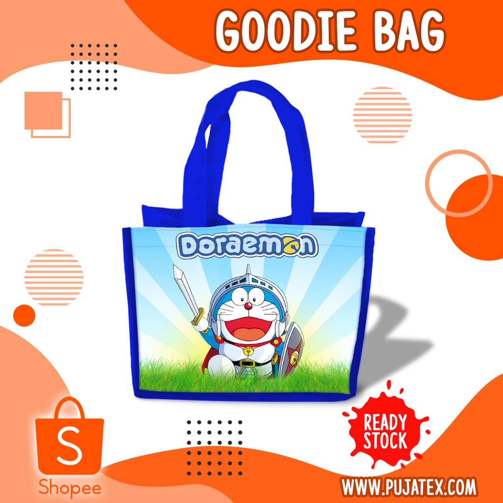 Tas Ultah Doraemon Goodie Bag Souvenir Ulang Tahun Aqiqah Nama Foto Kartun Anak Lucu-01