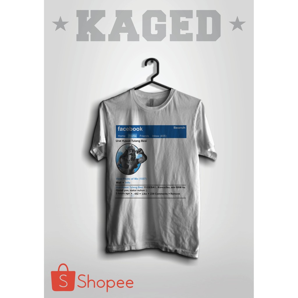Kaos Fb Gatot Kaca #Putih/White Kaos Facebook Gatot Kaca Kaos Gatot Kaca