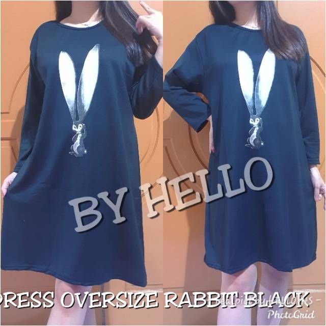 DRESS JUMBO OVERSIZE FIT TO XL RABBIT/REALPICT