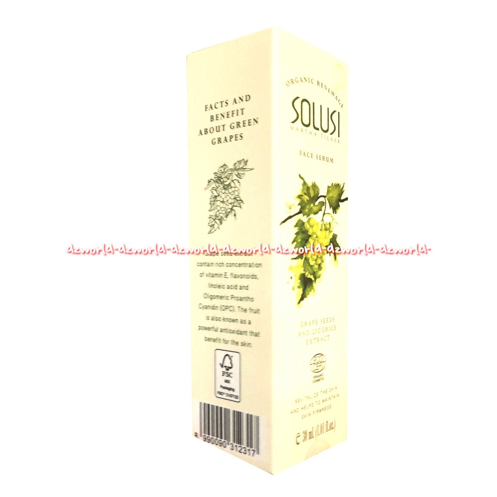 Solusi Face Serum 30ml Serum Wajah Grape Seed Licoride Extract Biji Anggur