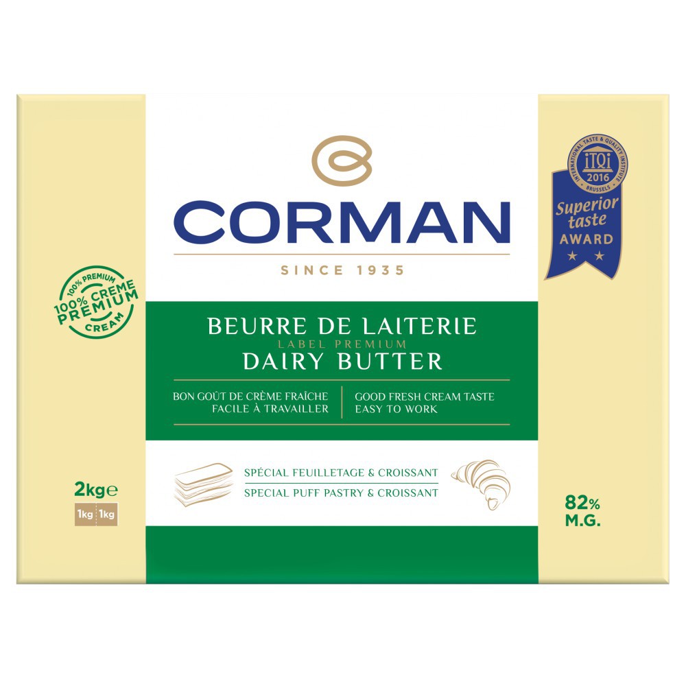 

Corman Butter Sheet 82% Fat untuk Puff Pastry, Croissant (250 gr) KHUSUS GOSEND