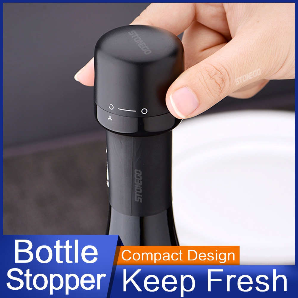 1Pc ABS Silica Gel Champagne Cork / Portable Sealing Machine Wine Stopper / Silicone Sealed Champagne Bottle Stopper for Kitchen