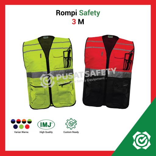 Rompi Safety Kombinasi 3M Proyek Lapangan Scotlight IMJ