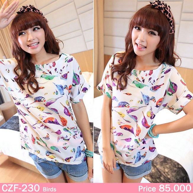 Pakaian Atasan Wanita CZF-230 || T-shirt || Kaos Wanita