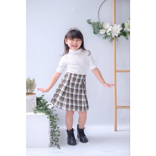 Rok anak perempuan Cilla skirt size 2-6 tahun / rok flanel size kids dan junior nablfashion