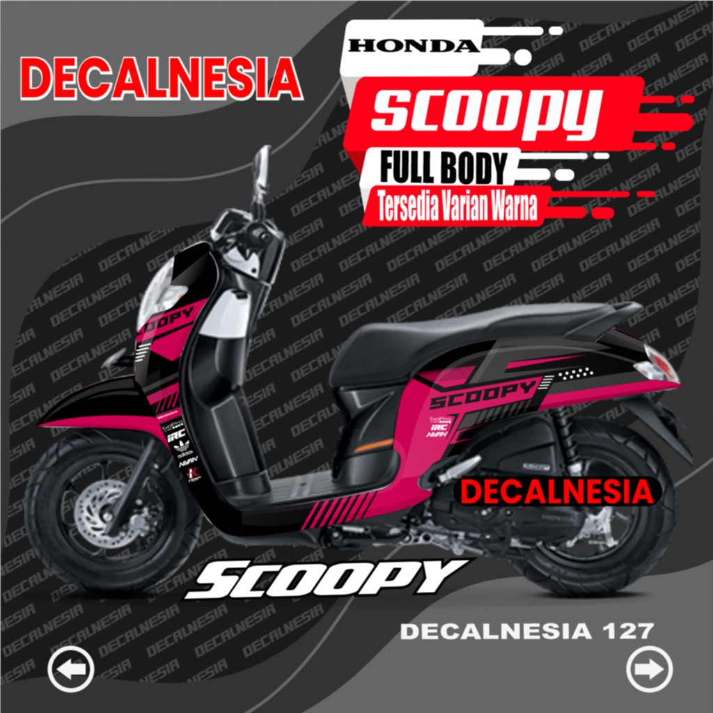 Decal Scoopy Modifikasi Variasi Racing Stiker Motor Scoopy Sticker Scoopy 2017 2018 2019 2020 Shopee Indonesia