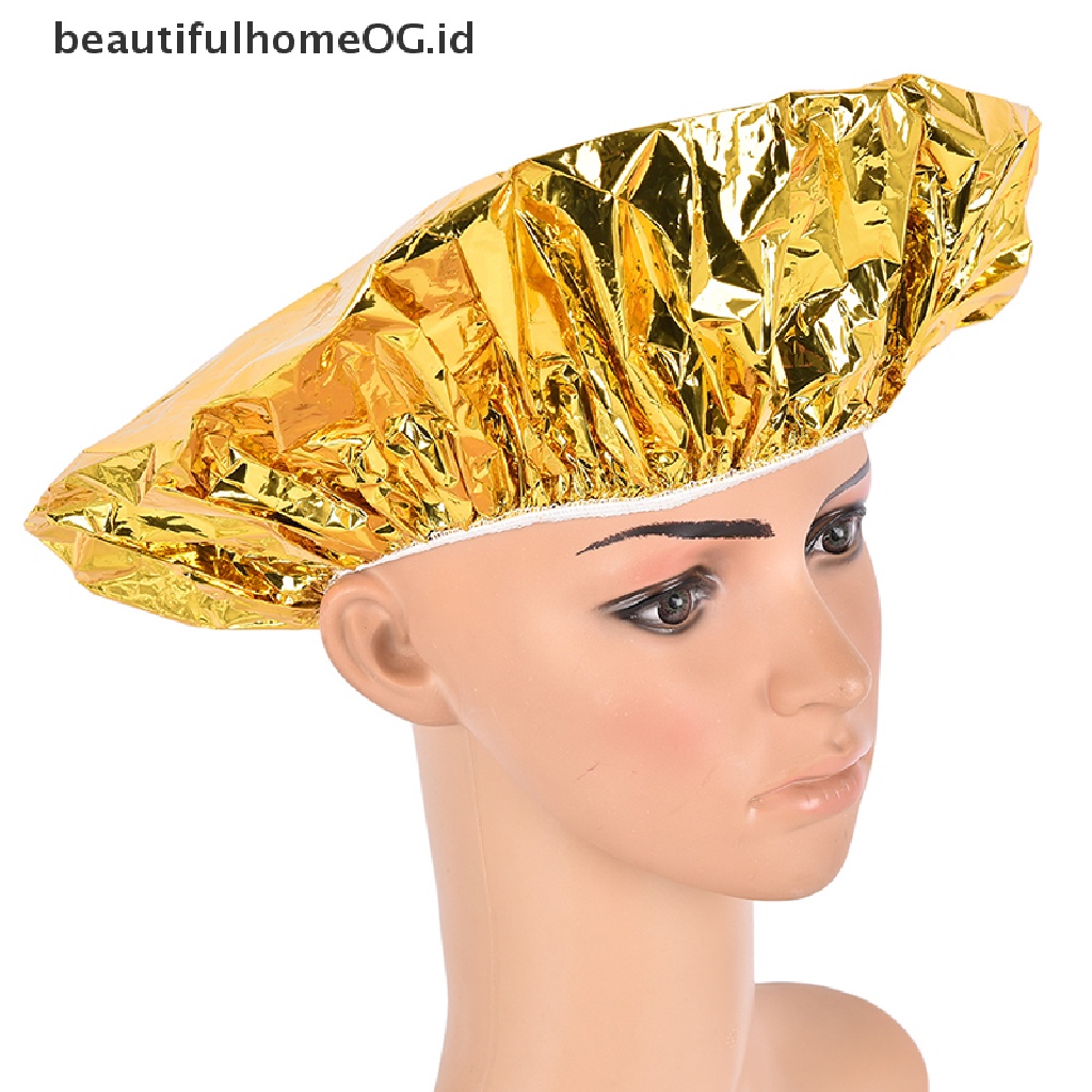 Topi Masker Pelindung Rambut Bahan Aluminum Foil Elastis Untuk Mandi