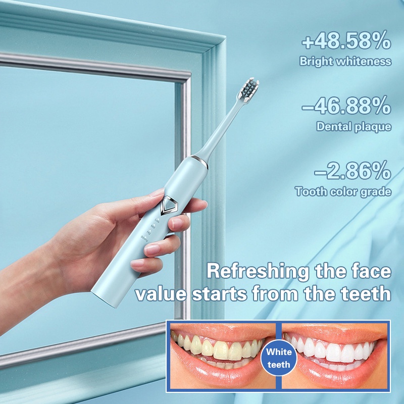 Alat Pembersih Karang Gigi Dental Scaling Sonic Elektrik 1 Set 2 Modes Perawatan Dan Pembersih Karang Gigi Dental Remover With Light
