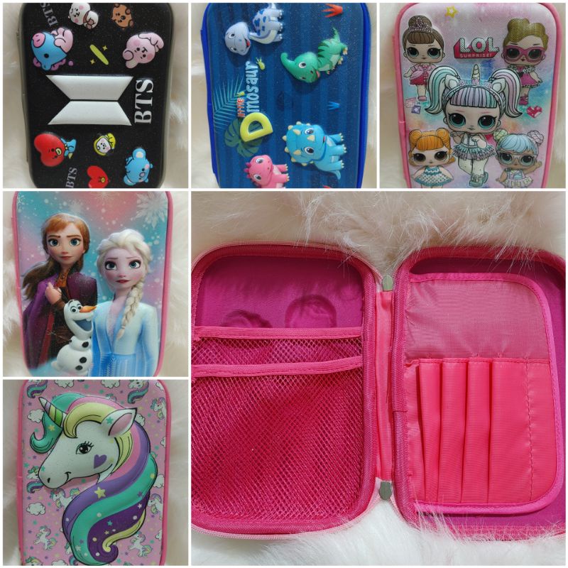 

Kotak Pensil Hardcase Glitter like Smiggle DINO, FROZEN, LOL, UNICORN, LITTLE PONY, BATMAN, CAPTAIN AMERICA