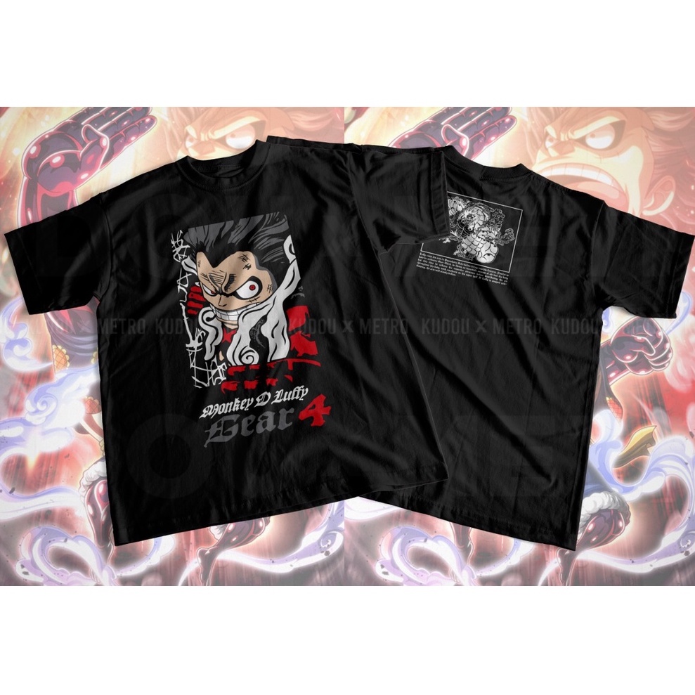 Kaos Luffy Gear 4th Black Anime Manga One Piece Premium Unisex