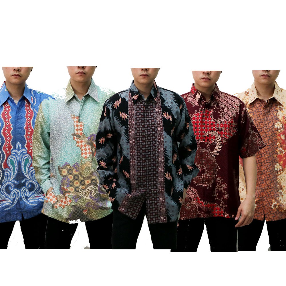 SALE Kemeja batik pria semi sutra ATBM murah mewah keren simple pesta pernikahan diskon berkualitas
