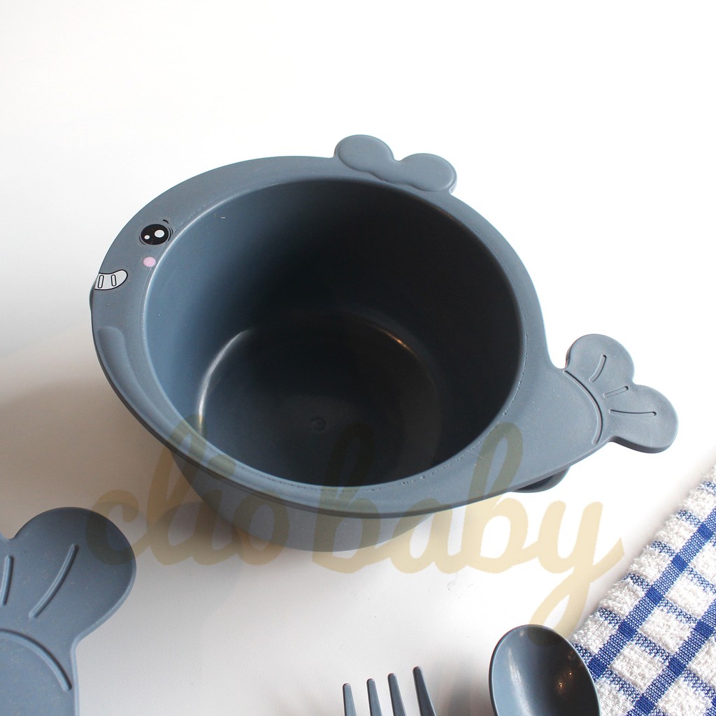 SET Perlengkapan makan anak MPASI Set Tempat makan anak murah dan lucu Tableware makan anak whale