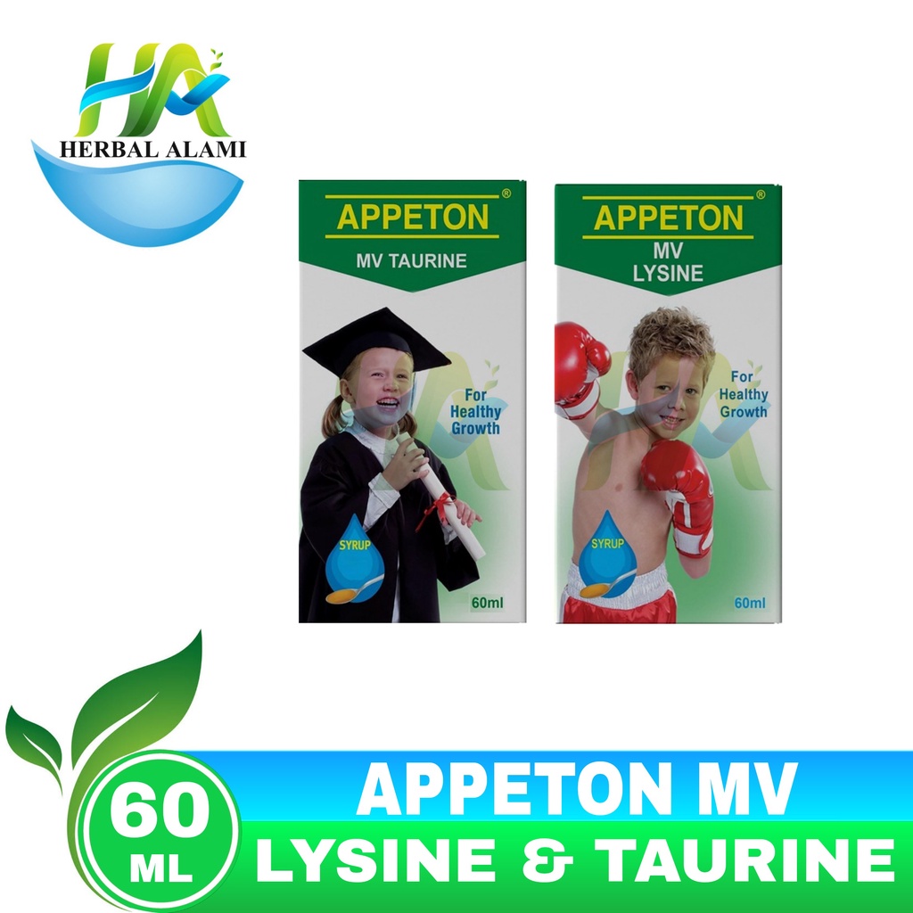 Appeton Lysine &amp; Taurine Syrup 60 ml - Multivitamin Anak