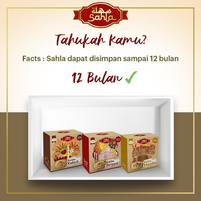 

Ready- Sahla Nasi Rempah Instant 500Gr : Bumbu Kebuli/Biryani/Mandhi - Kebuli