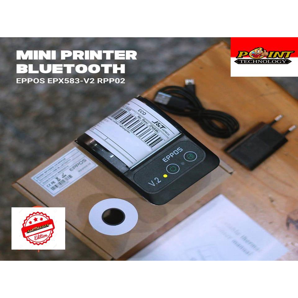 printer resi label Bluetooth EPPOS EPX583-V2 RPP02 cetak resi label pengiriman