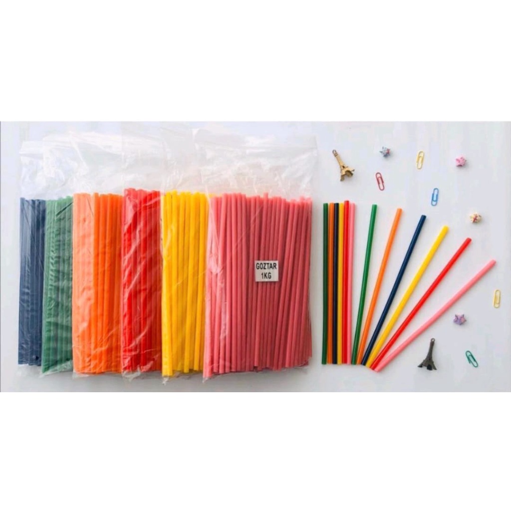 CWS - 12 Batang Refil Isi Ulang Lem Lilin/ Glue Stick Glue Gun 24,7 CM Warna-Warni