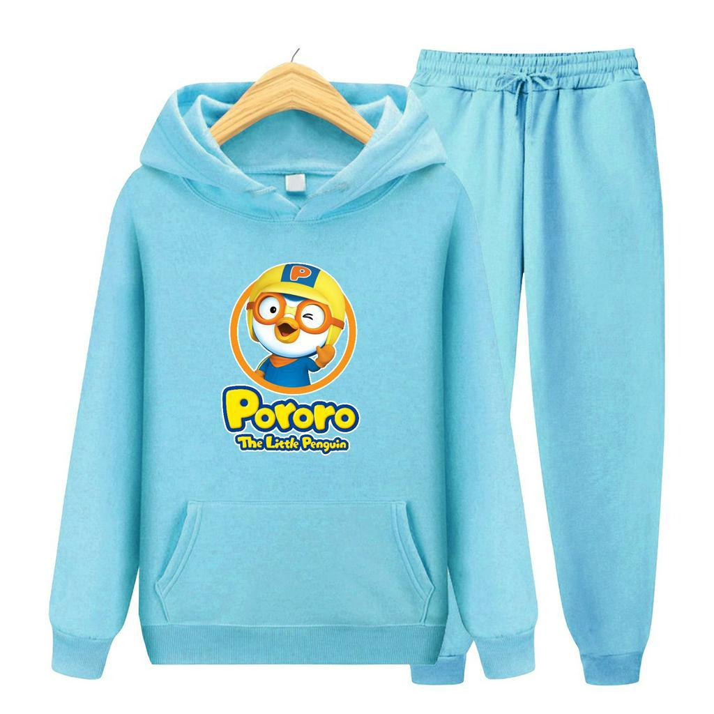 FenishaStore PORORO LITTLE PENGUIN Sweater Hoodie Atasan Dan Setelan Anak  Usia 4-14 Tahun Bisa Bayar Ditempat COD