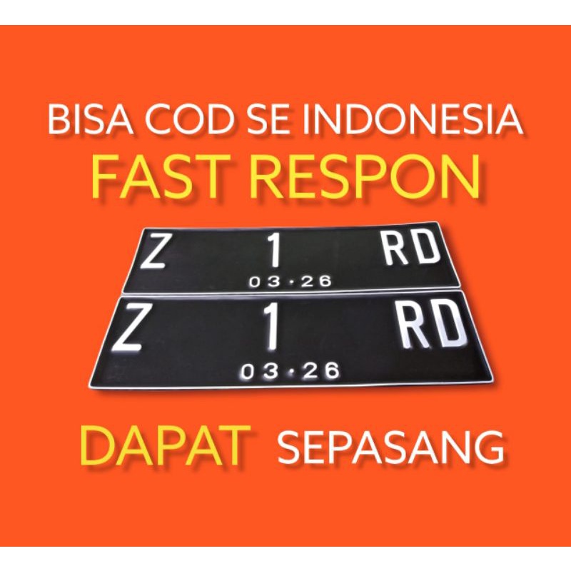 Plat Nomor Mobil Sepasang