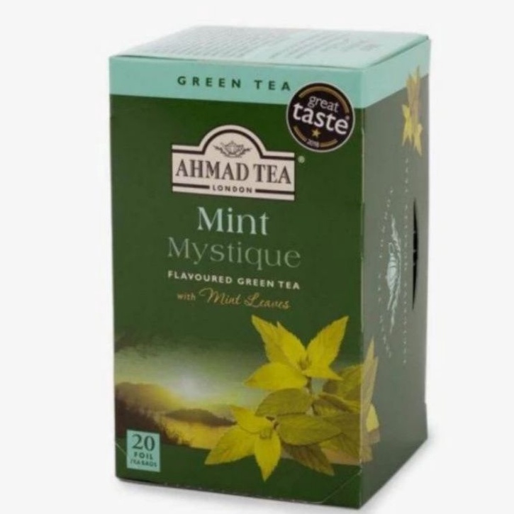 ahmad tea mint mystique green tea hijau 1 box/ teh london