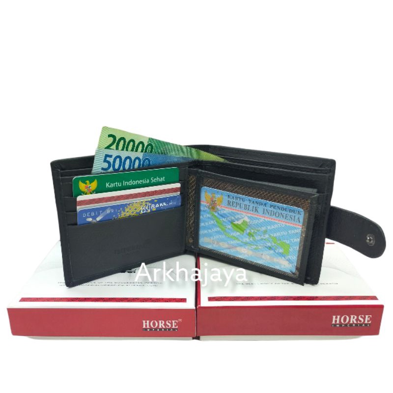 COD Dompet HORSE IMPERIAL kulit kancing ukuran standar