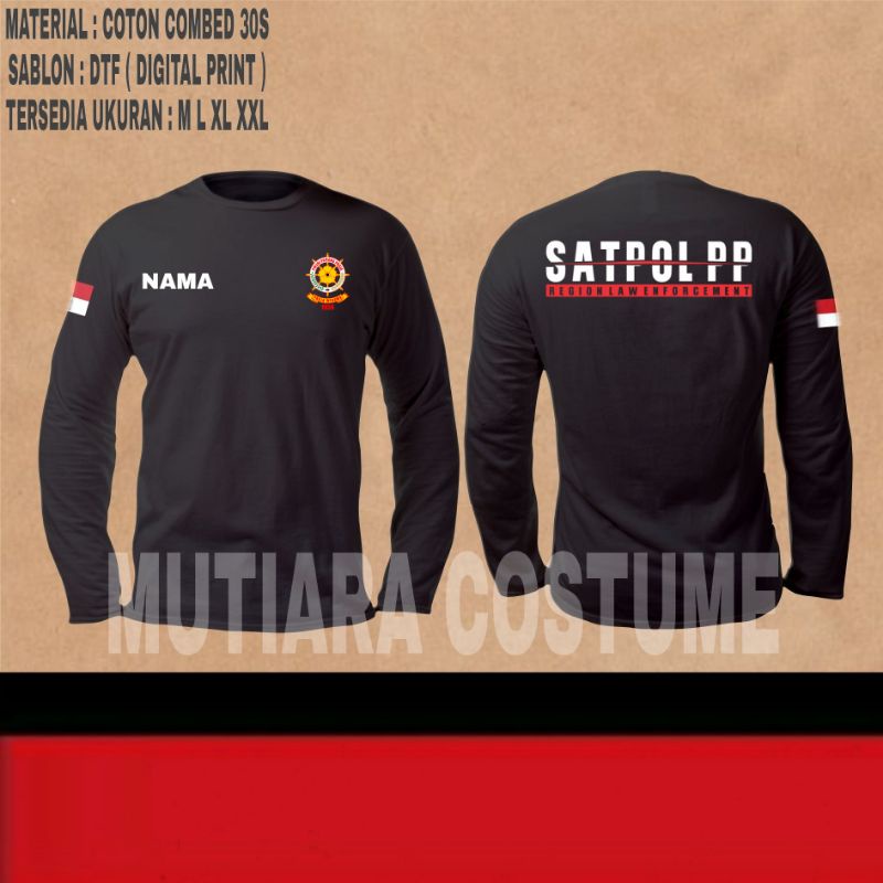 KAOS SATPOL PP TANGAN PANJANG / KAOS SATPOL PP