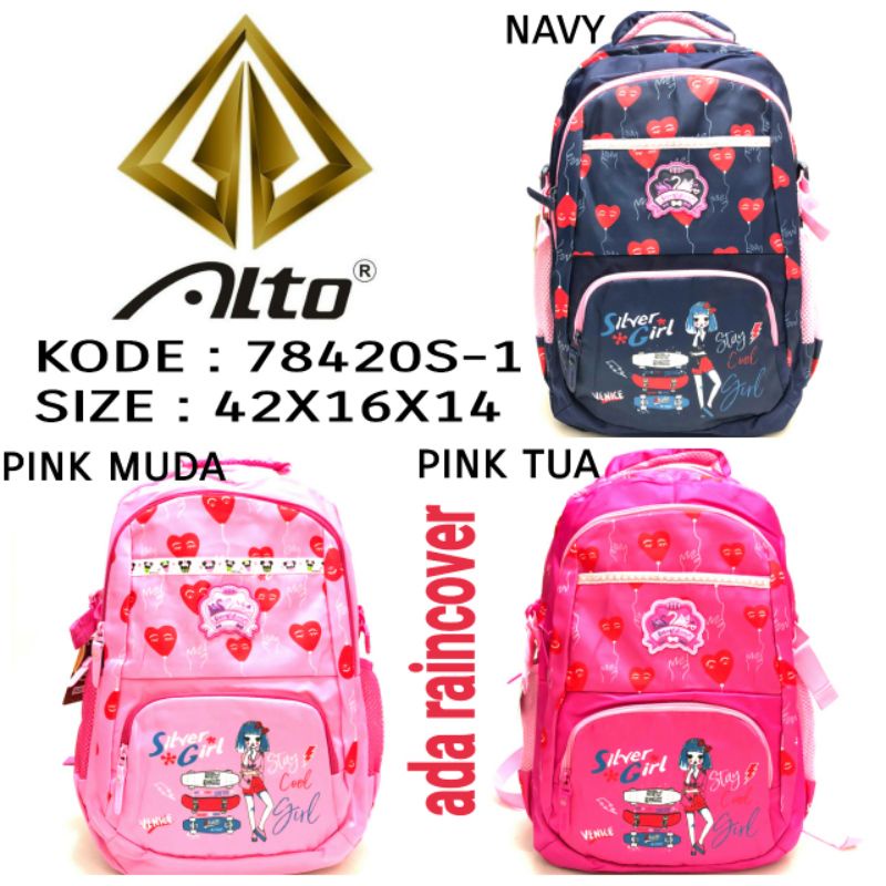 TAS RANSEL ANAK PEREMPUAN BACKPACK SILVERGIRL BY ALTO 78420S-1 TERBARU TERMURAH