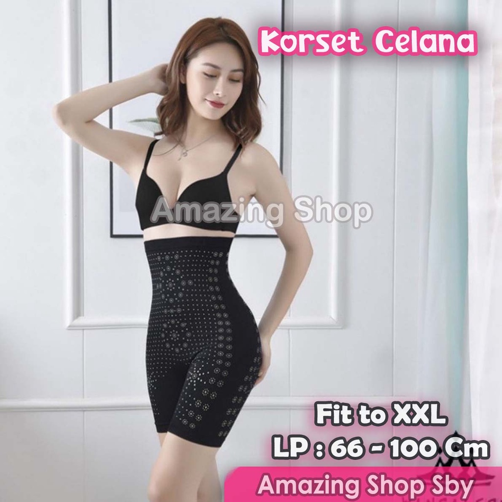 Korset Celana Pelangsing Perut Wanita Penyangga Korset Corset Pengecil Perut dan Paha Murah Amazing Shop SBY