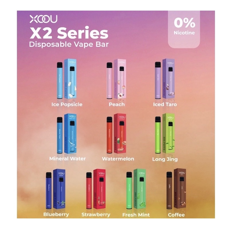 XOOU X2 Disposable pods with filter Vape 800 Puffs - Vape Sekali Pakai nic 0%