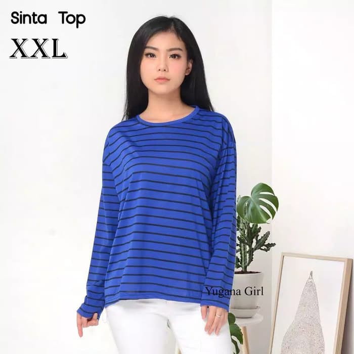 Sweets Store- Kaos Jumbo Lengan Panjang - Ungu Op294