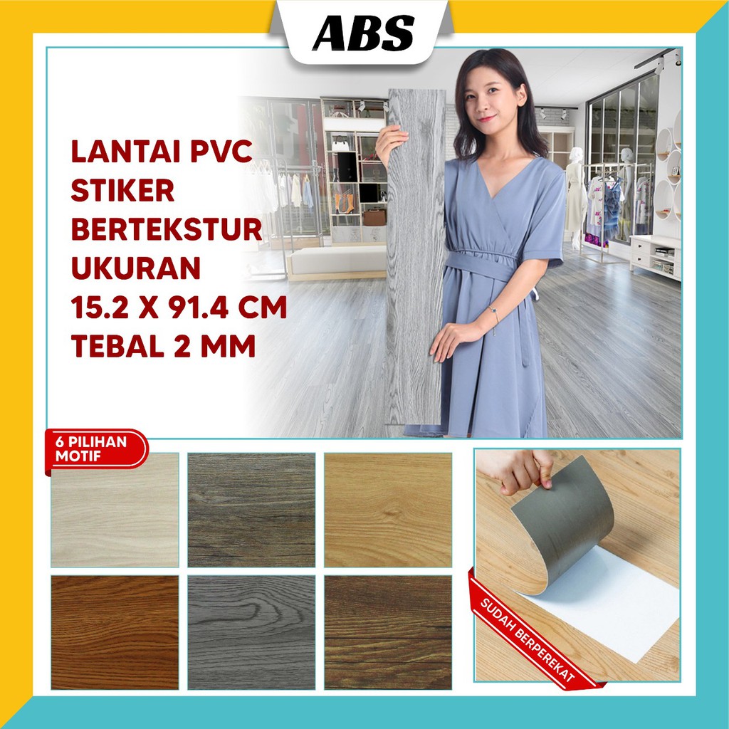  ABS PARKET VINYL  LANTAI  STIKER  91 4 CM X 15 2 CM TEBAL 