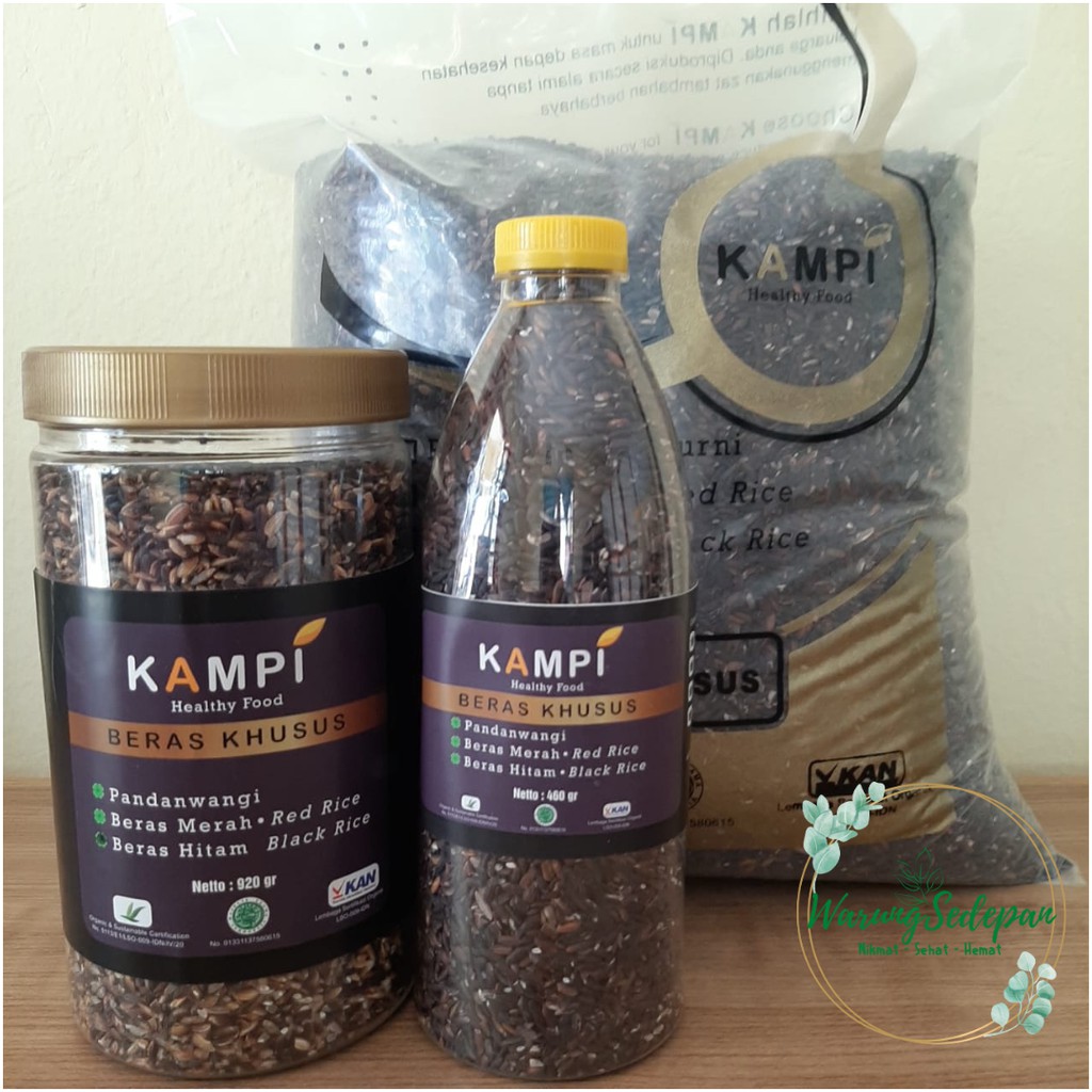 

Beras Hitam Organik 1 kg Beras Organik Hitam Kampi Black Rice Healthy Food