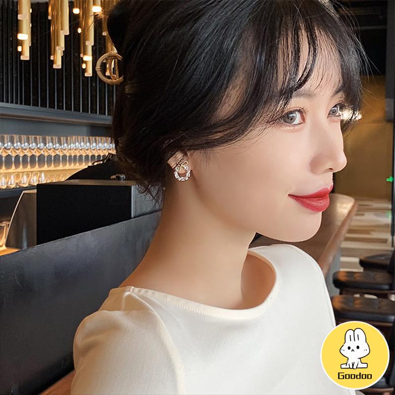 Fashion Korea Sepasang Anting Mutiara Garland Aksesoris Mode -Doo