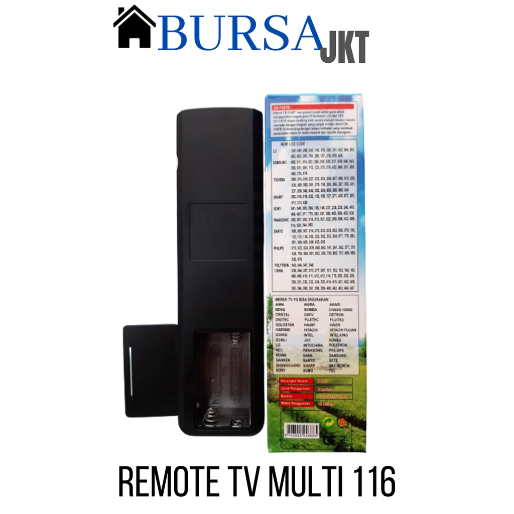 REMOTE TV MULTIFUNGSI TABUNG LCD LED CHUNGHE 116 DAN 106